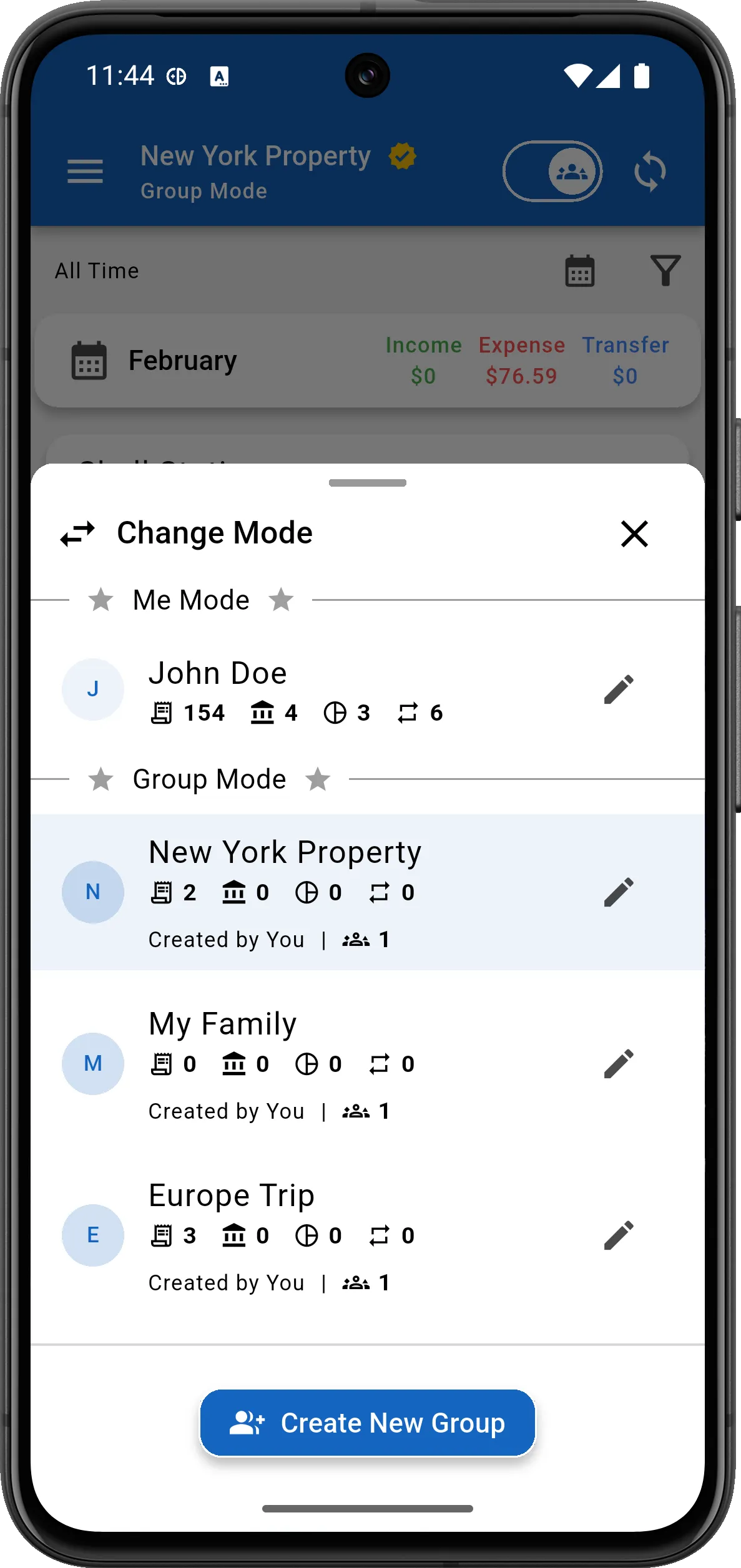 Group Mode View